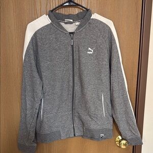 Puma Charcoal and White Track Jacket